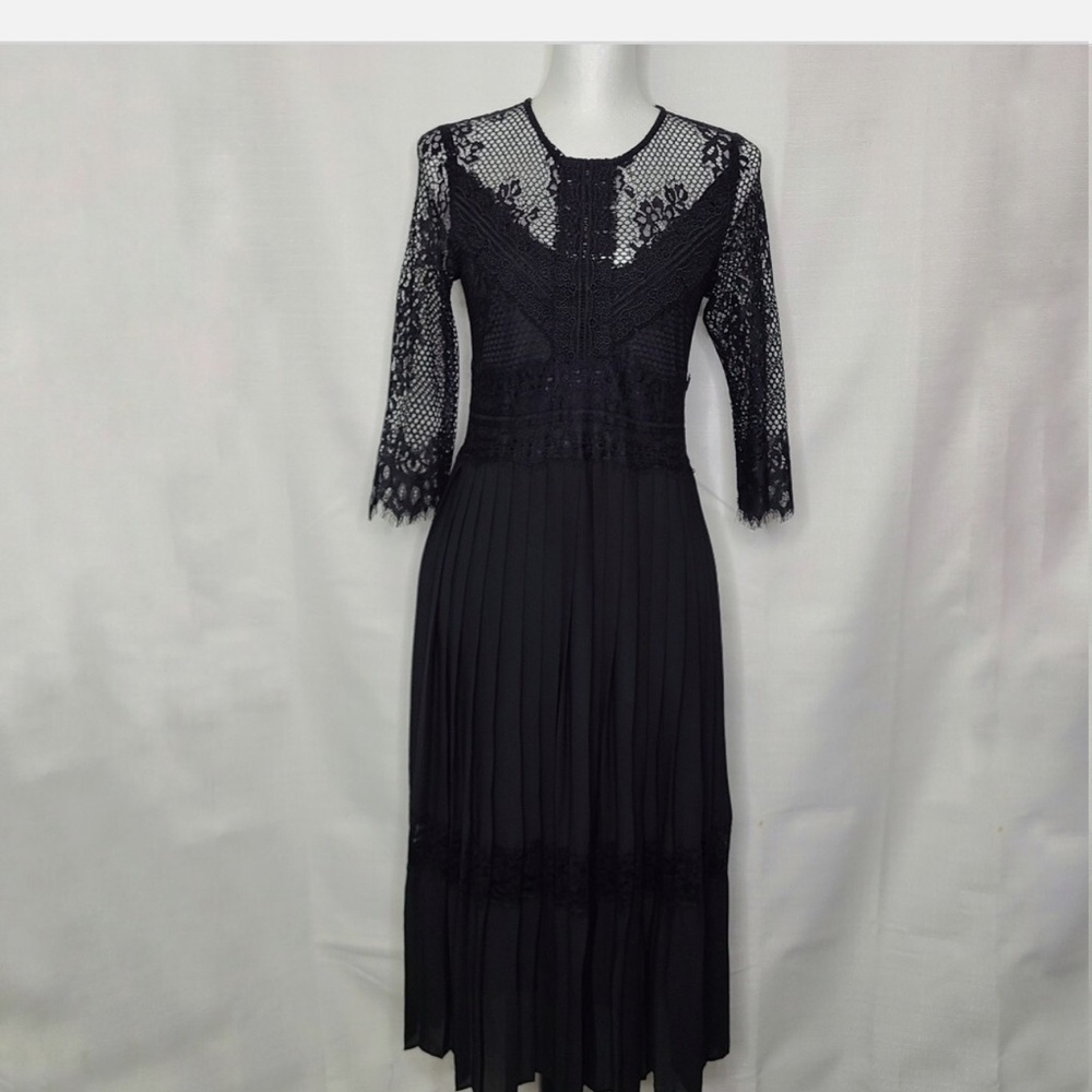 Elegant Black Lace Dress